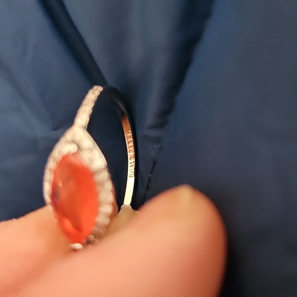 Silver, Carmelian & Quartz Gemstone Ring, New In Package, Sz 6 NWT - Picture 4 of 7